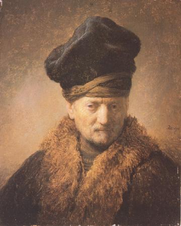 REMBRANDT Harmenszoon van Rijn Bust of an old man in a fur cap (mk33)